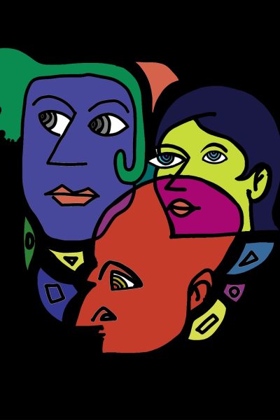 枫与铃动漫官方竖版海报，秋日枫树林背景，男女主角背影相依，铃铛悬挂于枫枝，色调温暖而略带忧郁